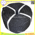 3-strand twisted black poly Rope